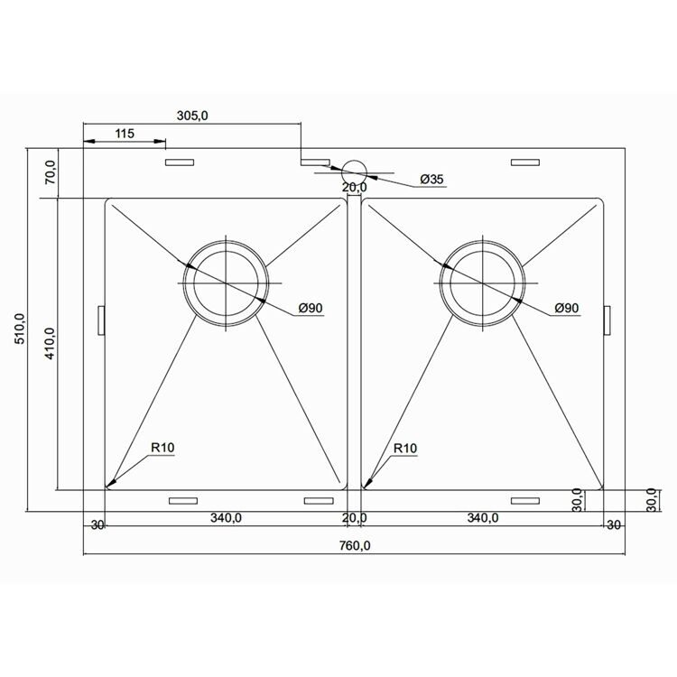 Мойка Seaman Eco Marino SMB-7651DS, стандартная комплектация